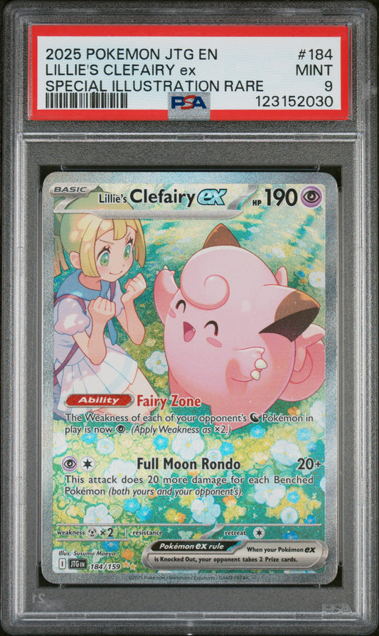 Lillie'S Clefairy Ex 2025 Journey Together #184 Special Illustration Rare PSA 9
