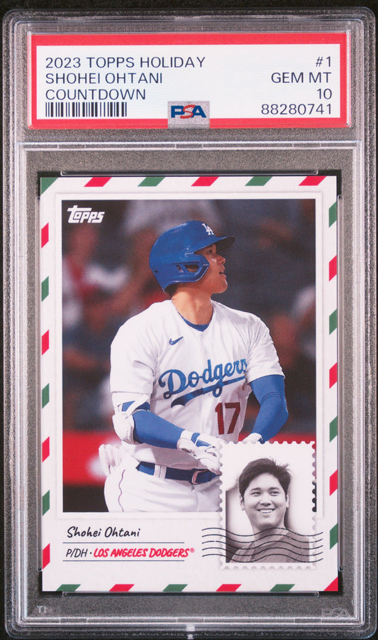 Shohei Ohtani 2023 Topps Holiday Countdown #1 PSA 10