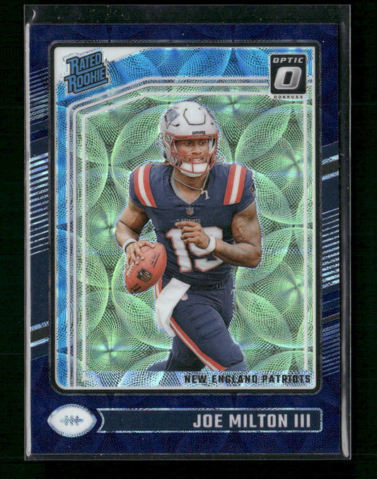 Joe Milton III New England Patriots #255 2024 Donruss Optic Rated Rookie