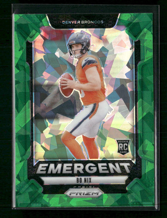 Bo Nix Denver Broncos 2024 Panini Prizm Emergent Rookie Insert