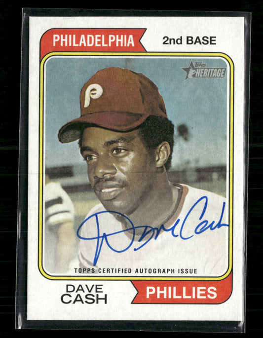 Dave Cash 2023 Topps Heritage #ROA-DC Real One Autographs
