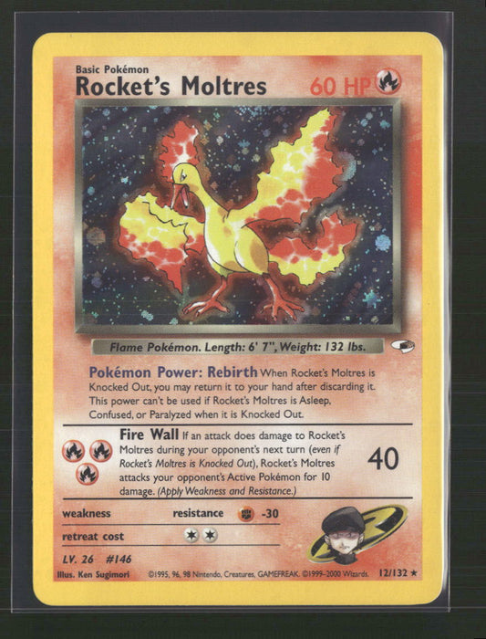 Rocket's Moltres Gym Heroes #012/132 - Front