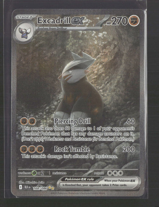 Excadrill ex SV: Black Bolt #168/086 - Front