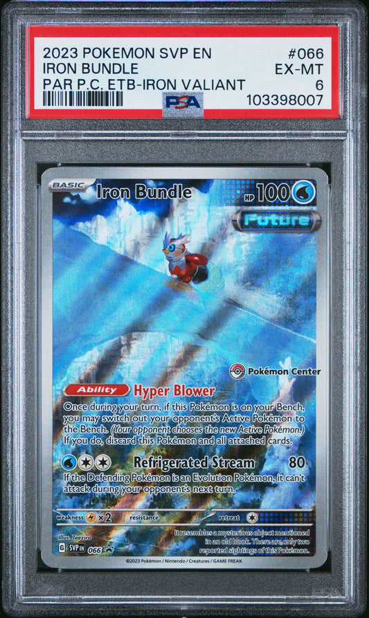 Iron Bundle 2023 Pokemon Svp En-Sv Black Star Promo #066 Iron Valiant PSA 6 - Front