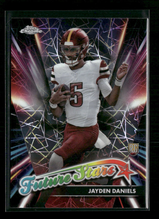 Jayden Daniels 2024 Topps Chrome #FS-2 Future Stars Lazer Refractor
