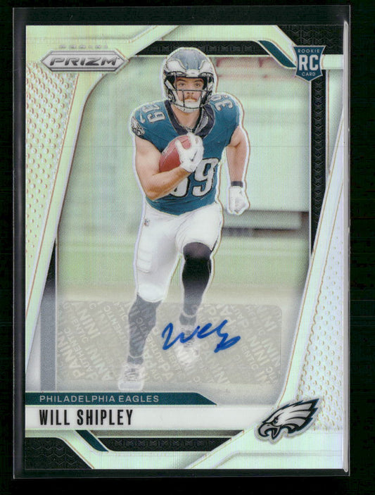 Will Shipley 2024 Panini Prizm #397 Rookie Autographs Silver Prizm
