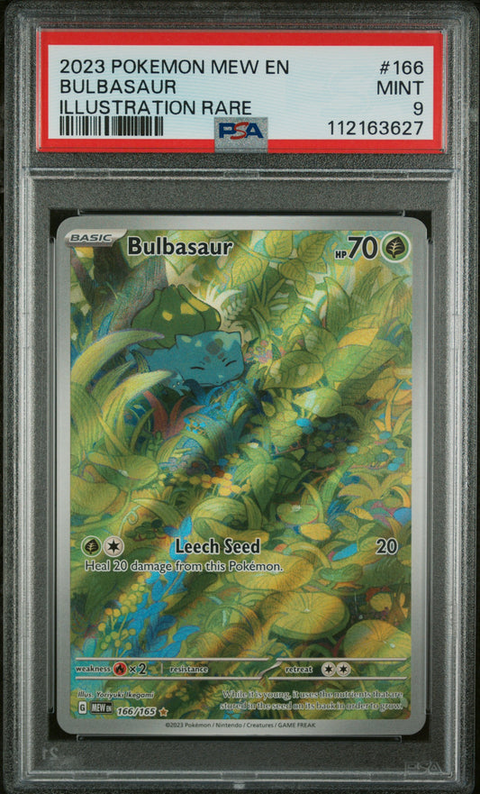 Bulbasaur 2023 Pokemon Mew En-151 #166 Illustration Rare PSA 9