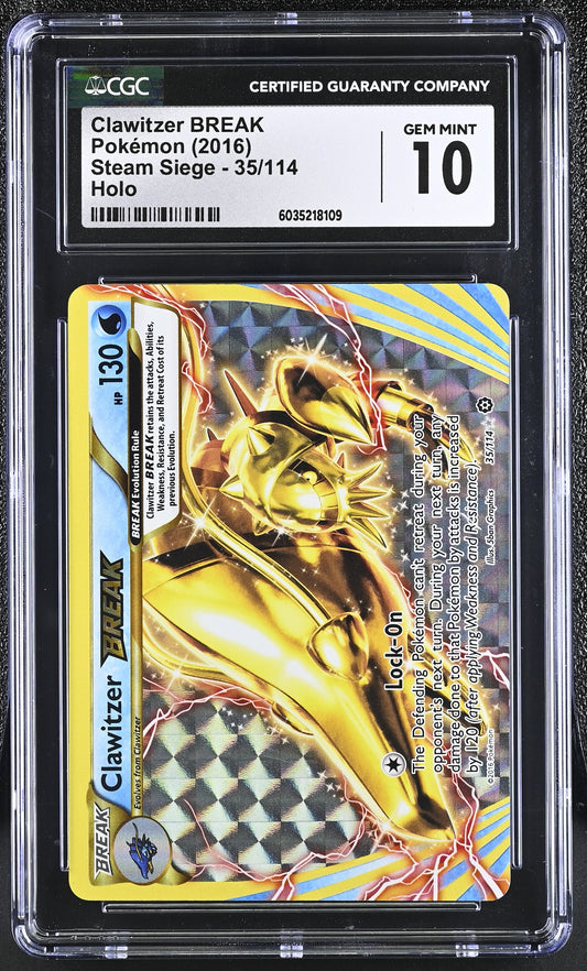 Clawitzer BREAK 2016 Steam Siege #35/114 CGC 10