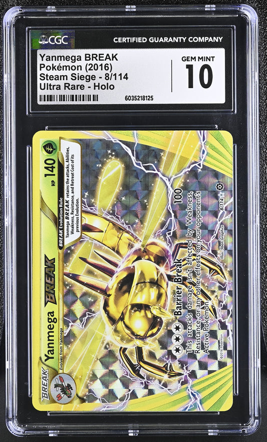 Yanmega BREAK 2016 Steam Siege #8/114 CGC 10