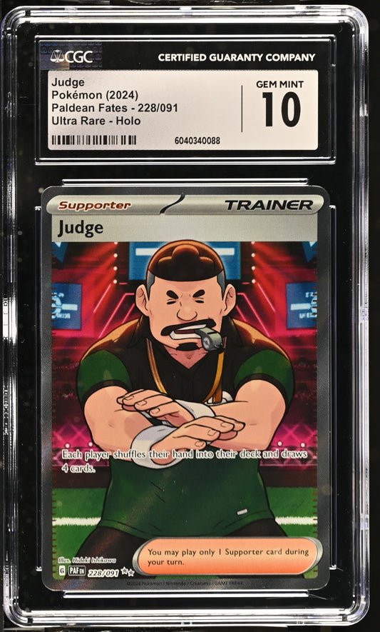 Judge 2024 Paldean Fates #228/091 CGC 10