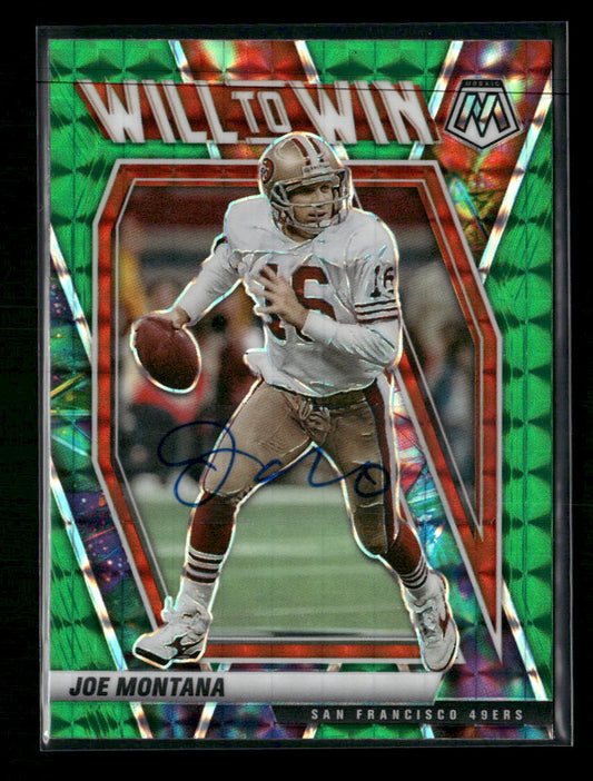 Joe Montana – San Francisco 49ers - 2022 Panini Green Mosaic WTW Autograph