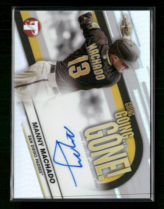 Manny Machado San Diego Padres 2023 Topps Going, Going, Gone! Autograph Insert