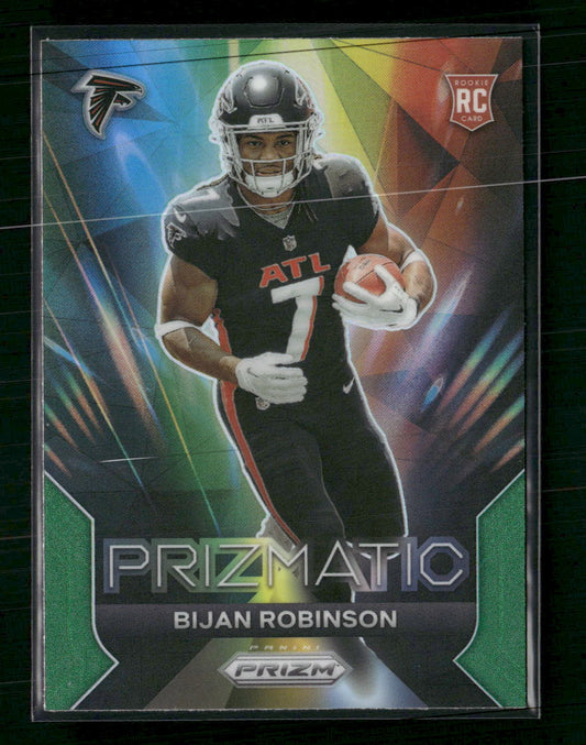 Bijan Robinson 2023 Panini Prizm #19 Prizmatic Prizms Green