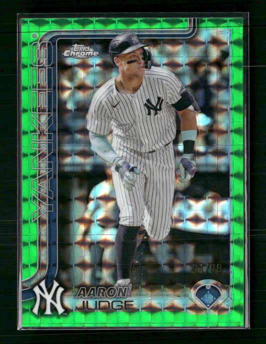 Aaron Judge New York Yankees 2023 Topps Chrome Green Wave Refractor