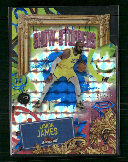 LeBron James Los Angeles Lakers Topps Finest Show Stoppers Gold Refractor