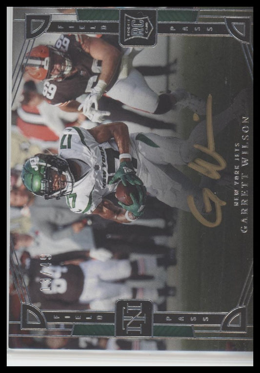 Garrett Wilson Panini National Treasures  Rookie Signatures Field Pass #/49