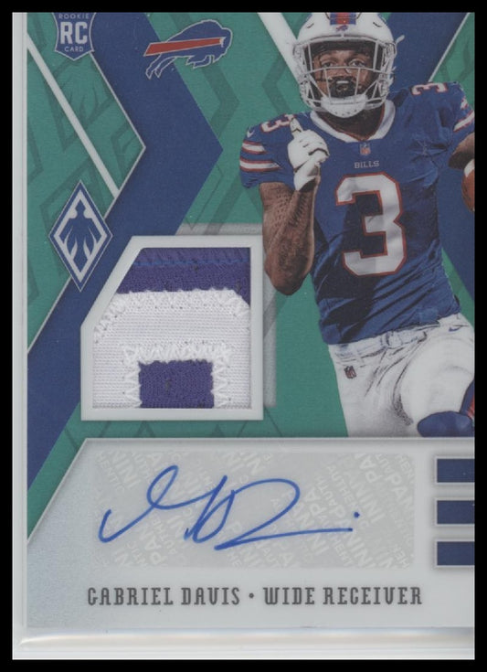 Gabriel Davis Buffalo Bills 2020 Panini Phoenix Rookie RPA Patch Autograph