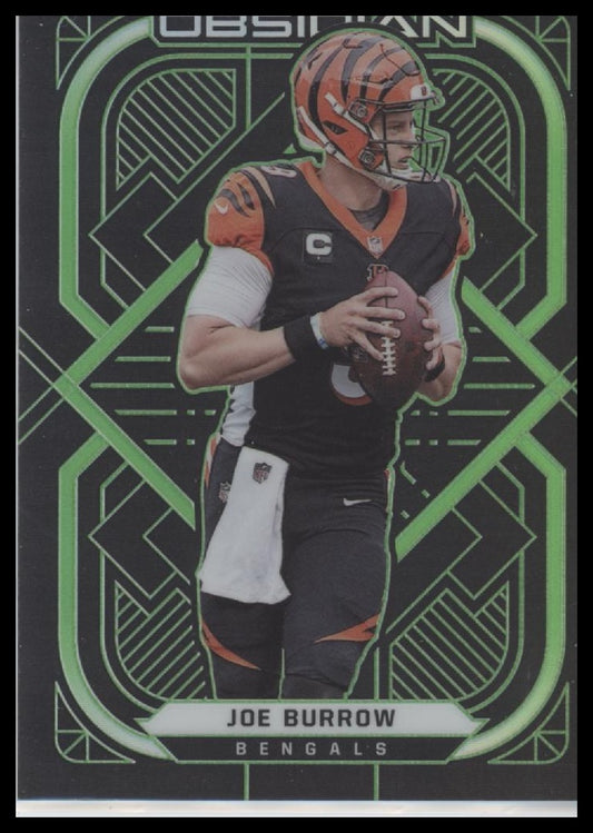 Joe Burrow Cincinnati Bengals 2021 Obsidian Green Electric Etch /49