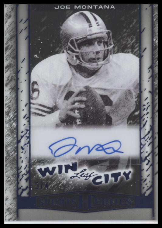 Joe Montana San Francisco 49ers 2025 Leaf Sport Hero “Win City” Autograph /4