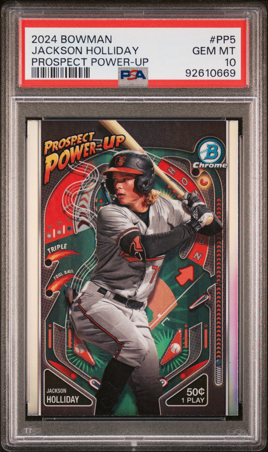 Jackson Holliday 2024 Bowman Prospect Power-Up #PP5 PSA 10