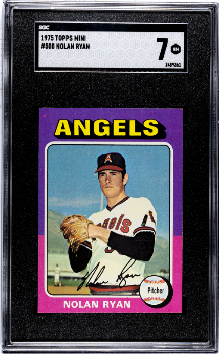 Nolan Ryan 1975 Topps Mini #500 SGC 7