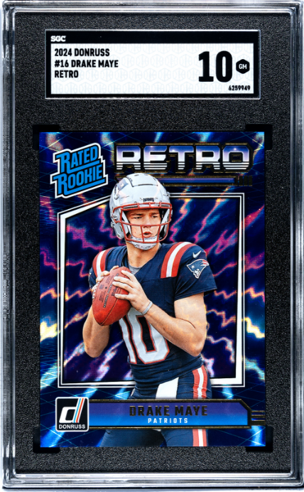 Drake Maye 2024 Donruss #16 Retro SGC 10