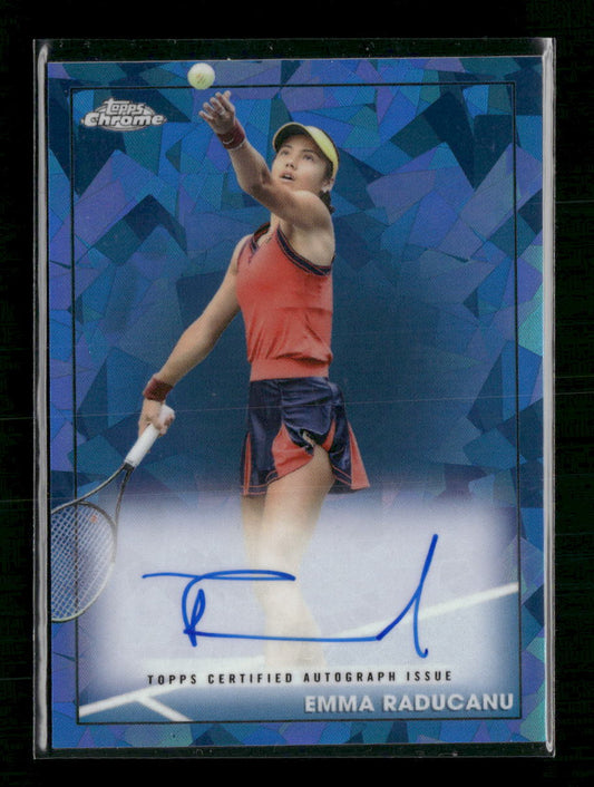 Emma Raducanu 2021 Topps Chrome Sapphire #101 Autographs