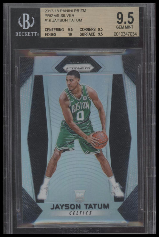 Jayson Tatum 2017-18 Panini Prizm Prizms Silver #16 BGS 9.5