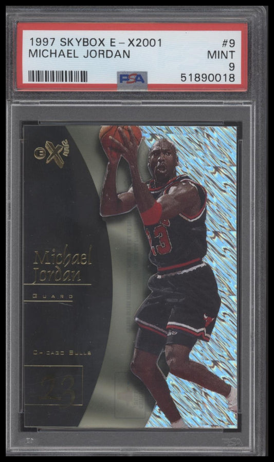 Michael Jordan 1997 Skybox E-X2001 #9 PSA 9