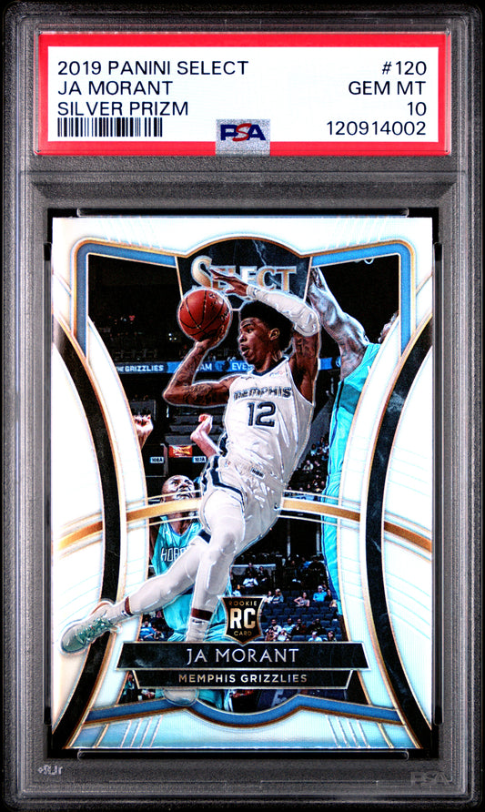 Ja Morant 2019 Panini Select #120 Silver Prizm PSA 10