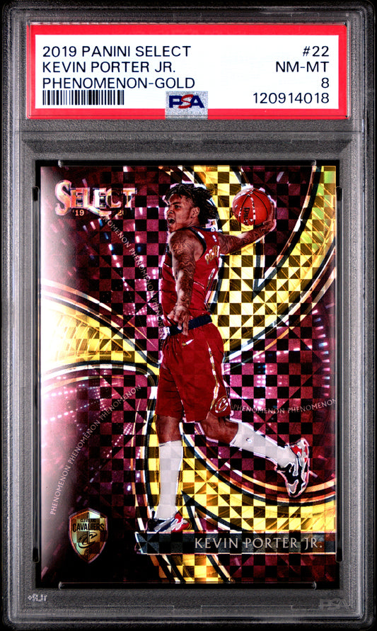 Kevin Porter Jr. 2019 Panini Select Phenomenon #22 Phenomenon-Gold PSA 8