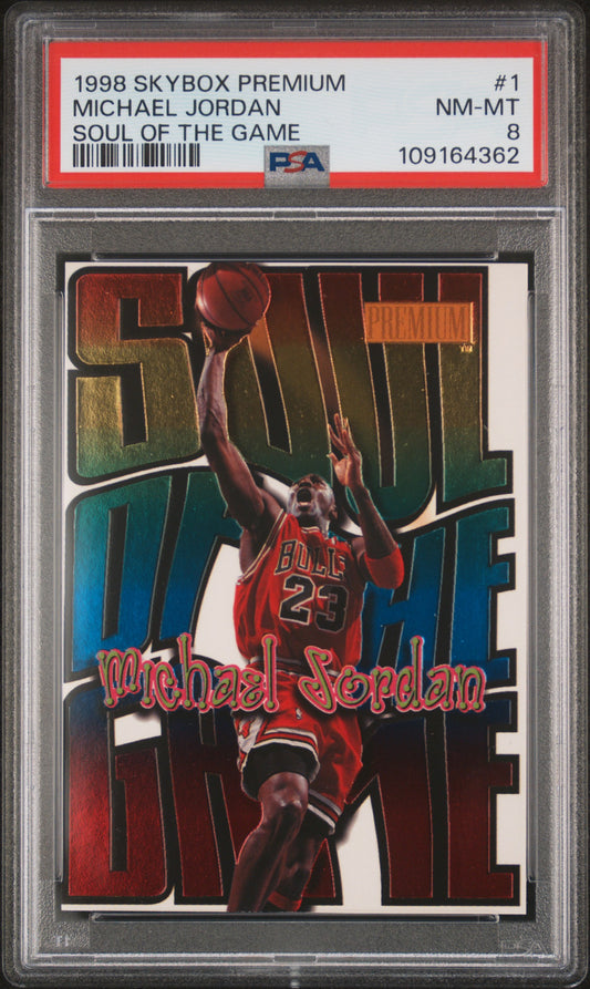 Michael Jordan 1998 Skybox Premium Soul Of The Game #1 Soul Of The Game PSA 8