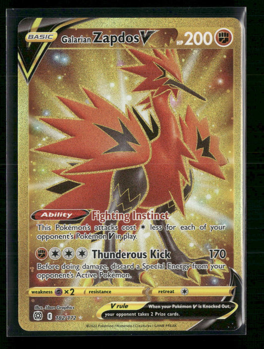 Galarian Zapdos V (Secret) SWSH09: Brilliant Stars #182/172