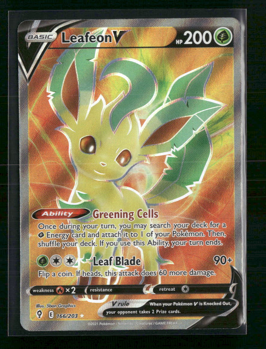 Leafeon V (Full Art) SWSH07: Evolving Skies #166/203