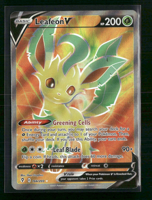 Leafeon V (Full Art) SWSH07: Evolving Skies #166/203
