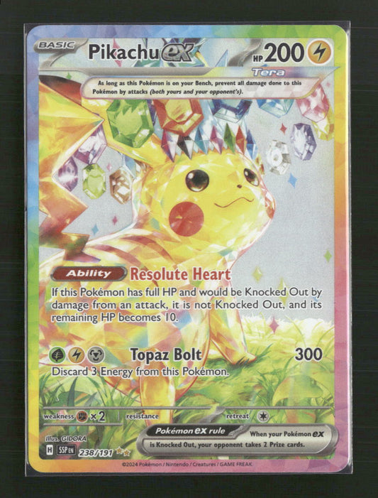 Pikachu ex SV08: Surging Sparks #238/191