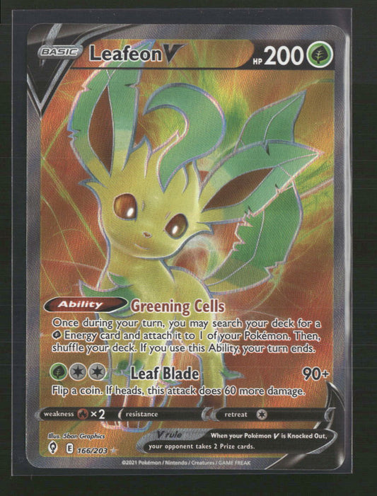 Leafeon V (Full Art) SWSH07: Evolving Skies #166/203