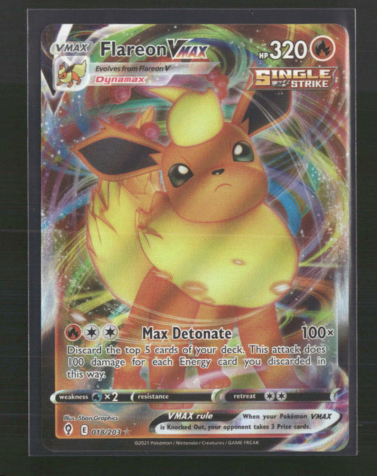 Flareon VMAX SWSH07: Evolving Skies #018/203