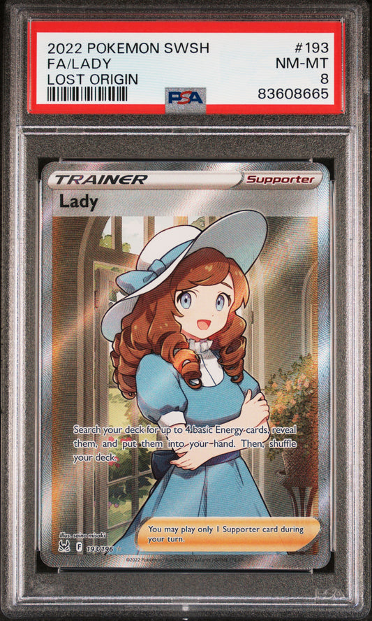 Fa/Lady 2022 Pokemon Sword & Shield Lost Origin #193 Lost Origin PSA 8