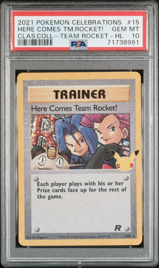 Here Comes Tm.Rocket! 2021 Pokemon Celebrations Classic Collection #15 PSA 10