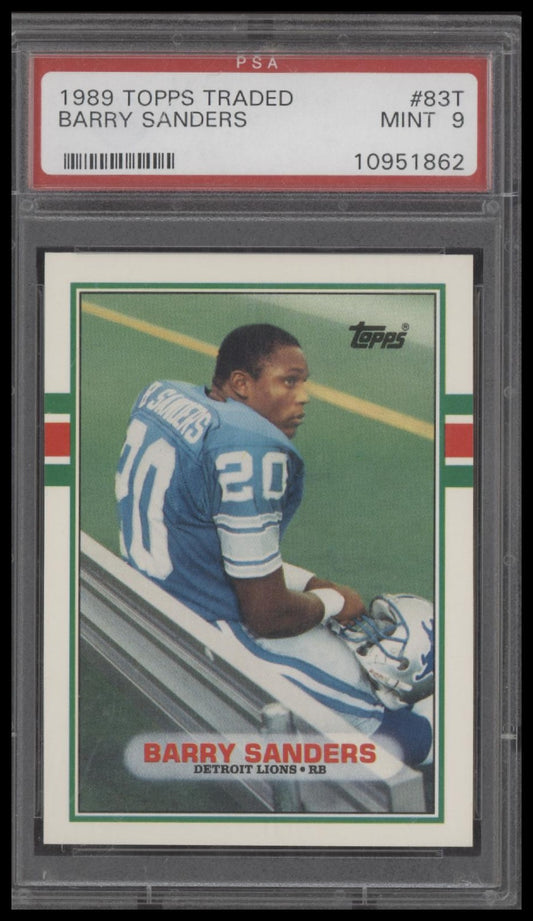 Barry Sanders 1989 Topps Traded #83T PSA 9