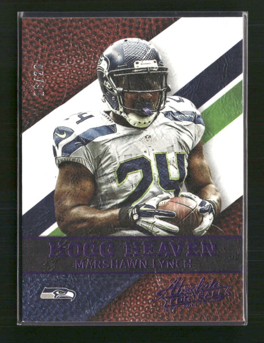 Marshawn Lynch 2014 Panini Absolute #41 Hogg Heaven Anniversary #/20