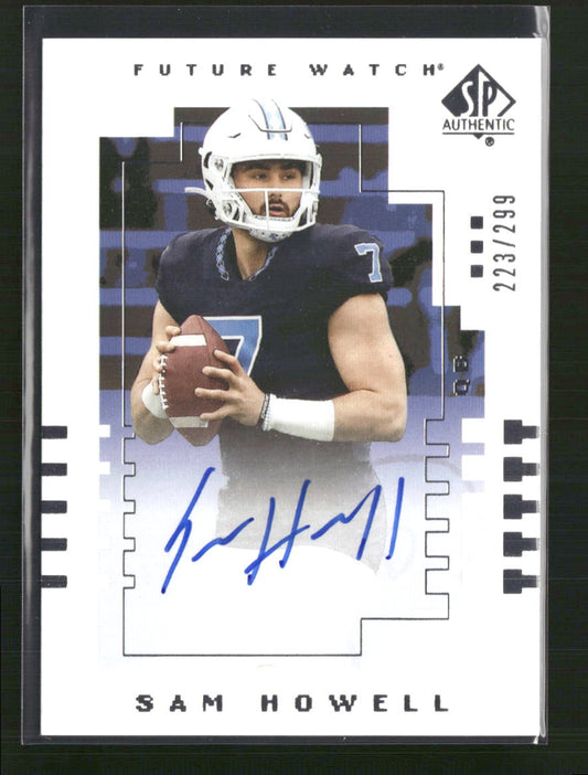 Sam Howell 2022 Upper Deck Goodwin Champions #00T-HO SP Future Watch Auto #/299