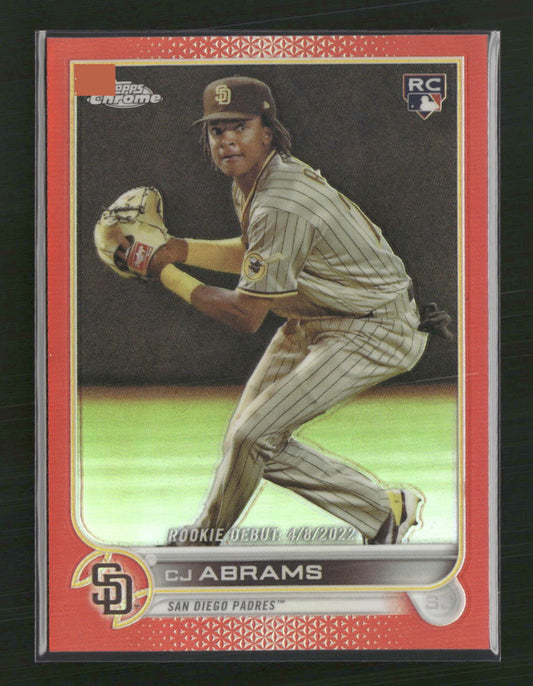 CJ Abrams 2022 Topps Chrome Update #USC102 Red Refractor #/25