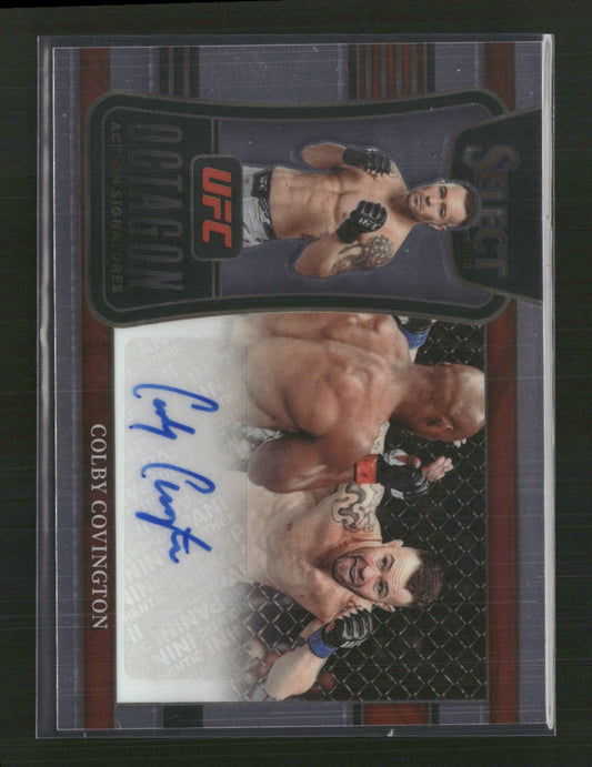 Colby Covington 2022 Panini Select UFC #OA-CCV Octagon Action Signatures