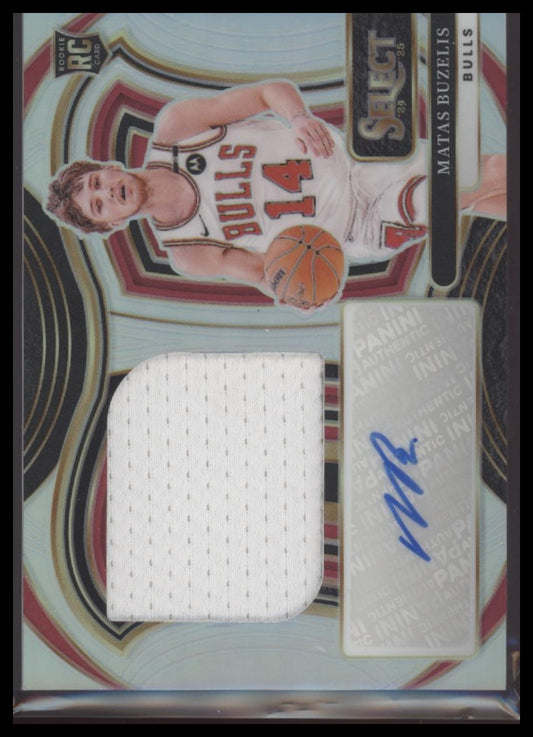 Matas Buzelis 2024-25 Panini Select #JRS-BUZ Rookie Signature Swatches #/99