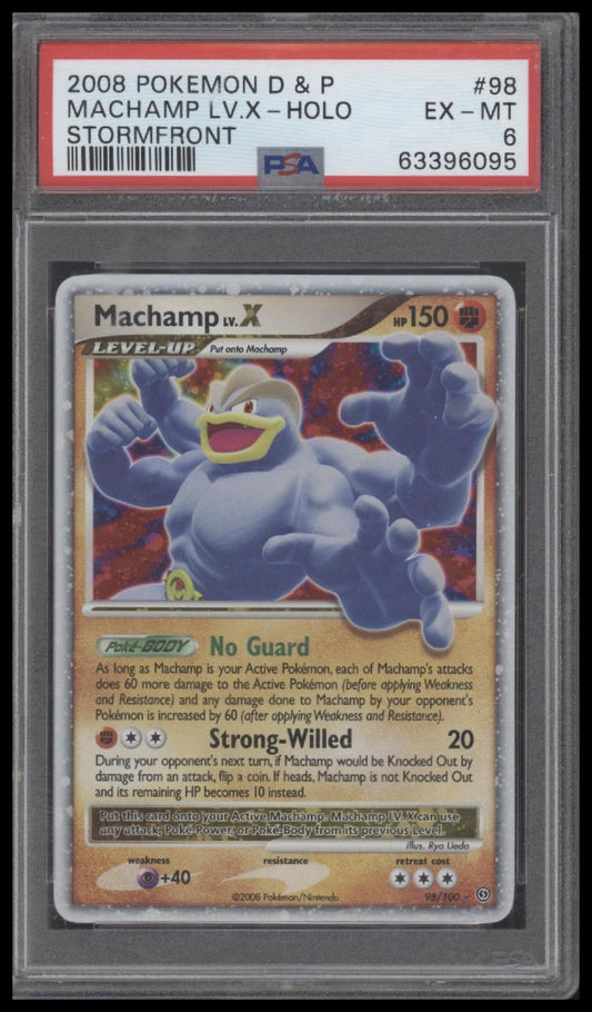 Machamp Lv.X-Holo 2008 Pokemon Diamond & Pearl Stormfront #98 Stormfront PSA 6
