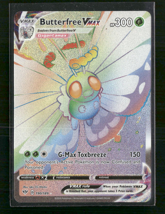 Butterfree VMAX (Secret) SWSH03: Darkness Ablaze #190/189