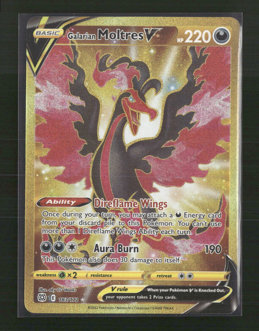 Galarian Moltres V (Secret) SWSH09: Brilliant Stars #183/172