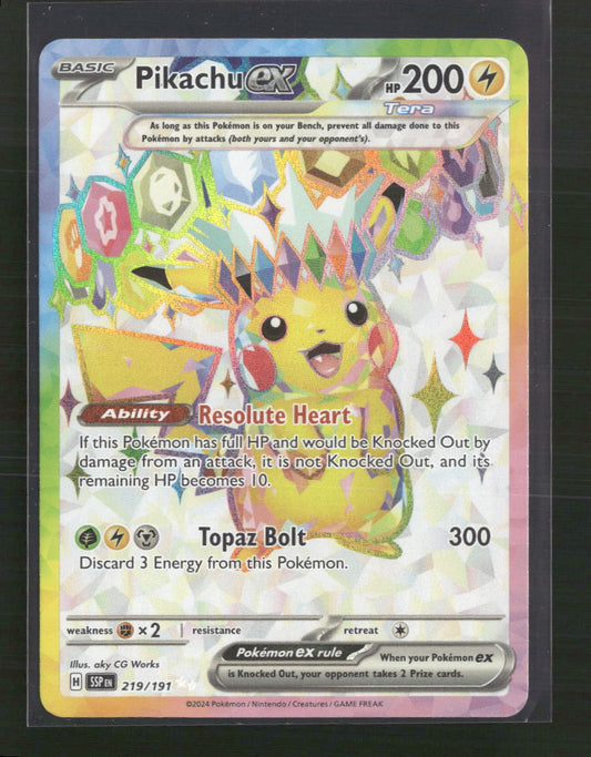 Pikachu ex SV08: Surging Sparks #219/191